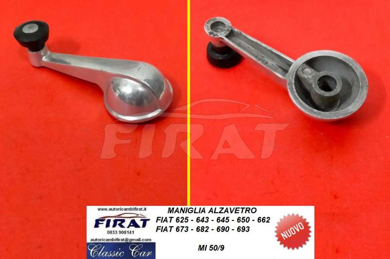 MANIGLIA ALZAVETRO FIAT 625-643-645-650-662-673 ALLUMINIO (50/9)